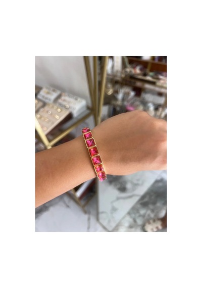 Kare Model Bileklik Pembe