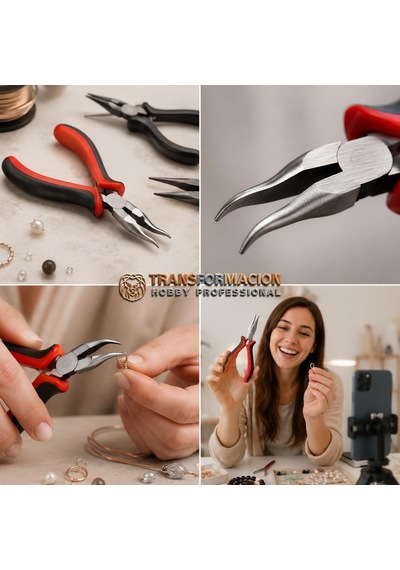 Mini Eğri Kargaburun Takı Pensesi 12 Cm - Takı Tasarım, Tel Bükme, Boncuk Ve Hobi Pensesi - Yaylı Eğri Ağızlı Genel