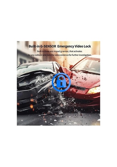 Hubrendy  4k Wifi Çift Kameralı Araç Kamerası Gece Görüşlü G-sensörlü Dash Cam 170 Derece