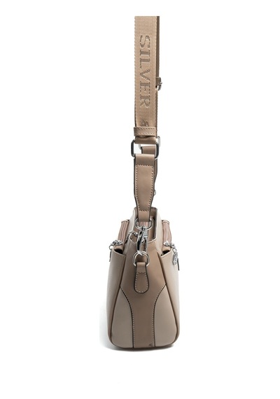 Silver Polo Sp1273 Kadın Çapraz Çanta Düz Koyu Bej-latte