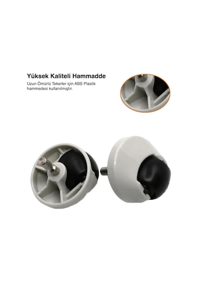 Roborock S5 S6 S7 S8 Q7 Q8 İçin 2 Adet Ön Tekerlek Beyaz