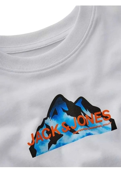 Jack & Jones Bisiklet Yaka Erkek Sweat Beyaz