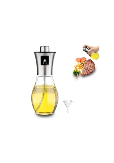 Çok Amaçlı Püskürtmeli Cam Şişe Sprey Şişesi Yağ Şişesi Zeytinyağı Limon Püskürtücü Yağdanlık Gri Diğer