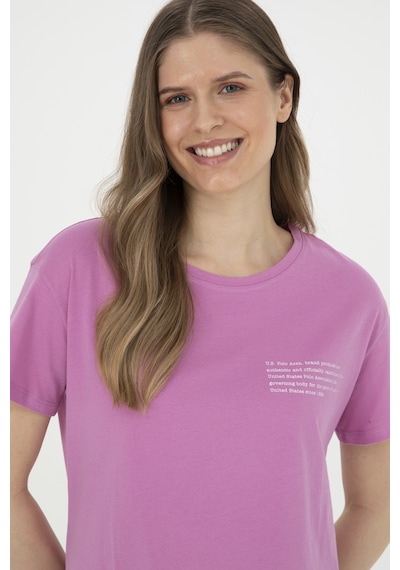 U.S. Polo Assn. Kadın Menekşe Bisiklet Yaka Tişört 50282900-VR037