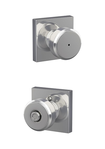 F40 Bwe 625 Col Bowery Topuz Collins Trim Yatak Ve Banyo Gizlilik Kapı Kilidi, Parlak Krom