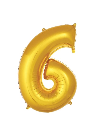 Folyo Balon Rakam Gold Renk 34 Inc 76 Cm Helyum Uyumlu 6
