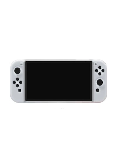 Nintendo Switch Oled El Destekli Grip Tasarımlı Koruyucu Silikon Kılıf Beyaz