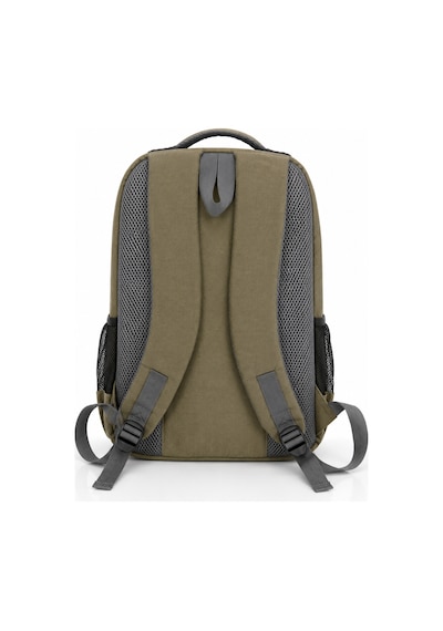 Unisex Kanvas Kumaş Laptop Bölmeli Okul Çantası , Günlük Spor Seyahat Sırt Çantası Haki Yeşil