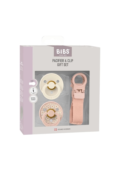 Bibs Colour Kauçuk Emzik Askılı Hediye Set Blush Çok Renkli
