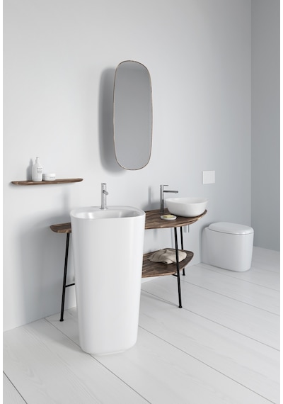 VitrA Plural 7812B403-0016 Üçgen Alçak Çanak Lavabo Beyaz 47 CM