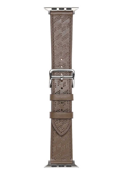 Watch 7 41mm Uyumlu Krd-76 Pu Deri Kordon Strap Kayış Blt Gri