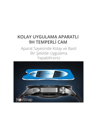 Novstrap  Watch Ultra / Ultra 2 İle Uyumlu Ekran Koruyucu Temperli Cam Kolay Uygulama Aparatlı