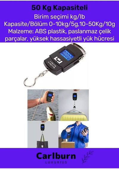 Deluxe Lcd Ekran Seyahat Bavul Ağırlık Tartı Dijital Çok Amaçlı Taşınabilir Bagaj Tartısı Max 50 Kg
