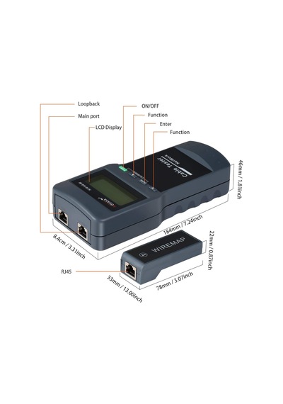 Noyafa Rj45 Cat5 Cat6 5E 6E Network Kablo Test Cihazı