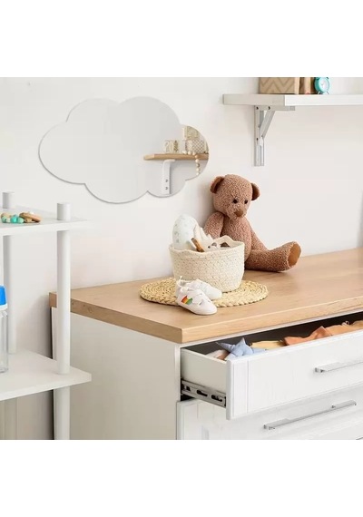 30x20 Cm Bulut Formlu Kırılmaz Pleksi Duvar Aynası - Çocuk Odası Güvenli Ayna Belirtilmemiş