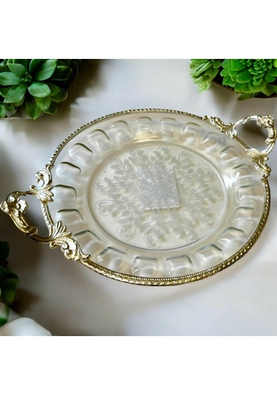 Royking Yuvarlak Sunum Tabağı 19x24 Crs101 Altın