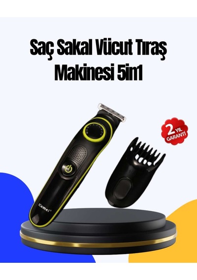 5 Başlıklı Çok Fonksiyonlu Saç Kesme Ve Sakal Düzeltme Makinesi Erkek Bakım Aleti
