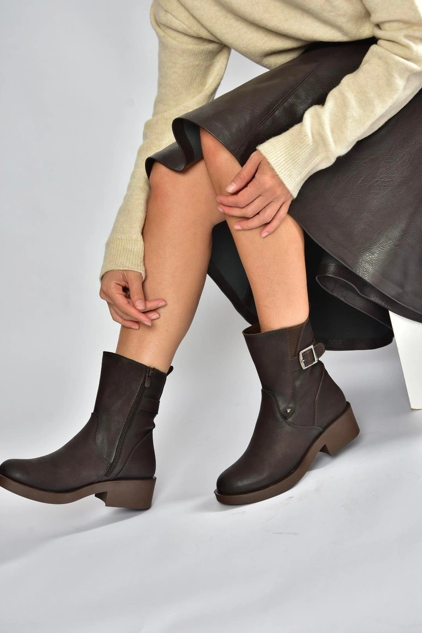 Fox Shoes V674121309 Kahverengi Alçak Topuklu İçi Tüylü Kadın Bot Kahverengi-suni Deri Fox Shoes V674121309 Kahverengi Alçak Topuklu İçi Tüylü Kadın Bot Kahverengi-suni Deri