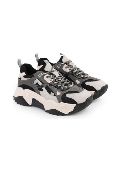 Libero L083.65137 Gri Hakiki Deri Kadın Sneaker Yüksek Tabanlı Rahat Spor Ayakkabı Buz Siyah Libero L083.65137 Gri Hakiki Deri Kadın Sneaker Yüksek Tabanlı Rahat Spor Ayakkabı Buz Siyah