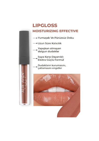 Uzun Süre Kalıcı Yapışkan His Bırakmayan Nemlendirici Dudak Parlatıcısı - Lipgloss 10 Sweet Caramel