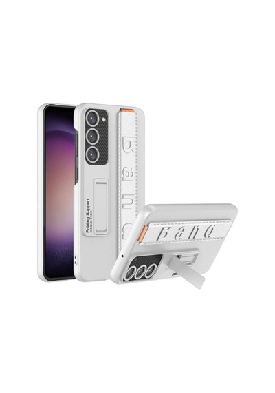 Galaxy S24 Kılıf Standlı El Tutacaklı Zore Band Kapak Gümüş
