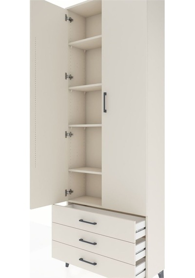 Arges Dolap 5 Raflı 3 Çekmeceli 2 Kapaklı 88x30x243 Aytaşı-ay... Aytaşı