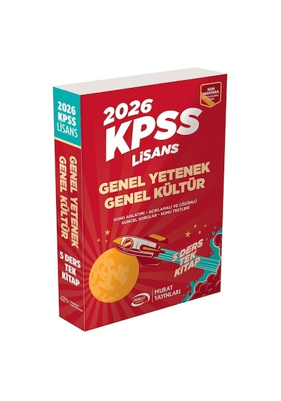 Murat 2026 Kpss Lisans Genel Yetenek Genel Kültür Konu Anlatımlı Tek Kitap Murat Yayınları