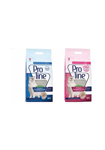 Proline Parfümsüz Kedi Kumu 10 L + Proline Bebek Pudralı Kedi Kumu 10 L
