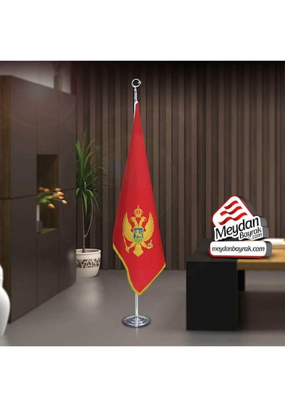 Crnagora Karadağ Bayrağı -ofis -makam-toplantı Odaları -direkli -saçaklı Makam Bayrağı 1
