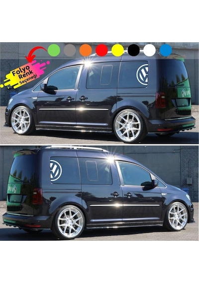 Volkswagen Yarım Logo Yan Cam Sticker (2 Adet)