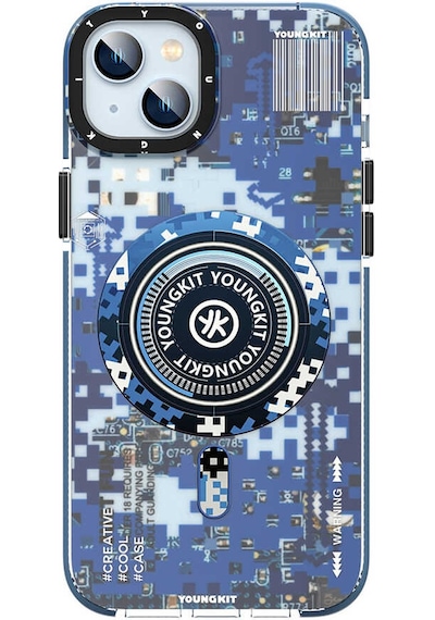 Youngkit Apple Uyumlu iPhone 14 Plus Kılıf Magsafe Şarj Özellikli YoungKit Kamuflaj Serisi Kapak YOUNGKİT-25490