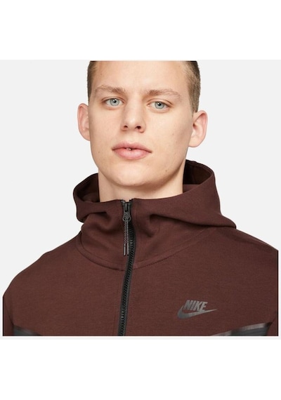 Sportswear Tech Fleece Hoodie Erkek Sweatshirt Cu4489-227 Kahverengi