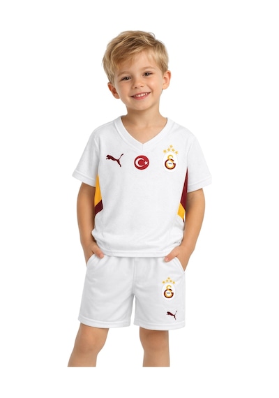 Gs Frm 0170 01777966902 Galatasaray Lisanslı 24-25 5 Yıldızlı Beyaz Çocuk Forma Set Beyaz
