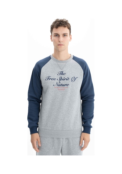 AR-MA Arma Erkek Regular Fit Baskı Yazılı Bisiklet Yaka Sweatshirt K26124600301 Gri