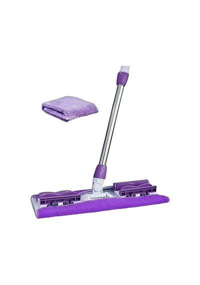 Evima Teleskopik Uzatılabilir Mandallı Sihirli Mikrofiber Bezli Mop Paspas Seti Takımı - 1 Adet