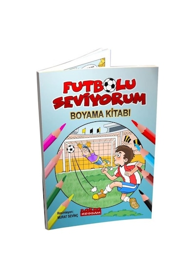 Futbolu Seviyorum Boyama Kitabı- Bordo Ressam