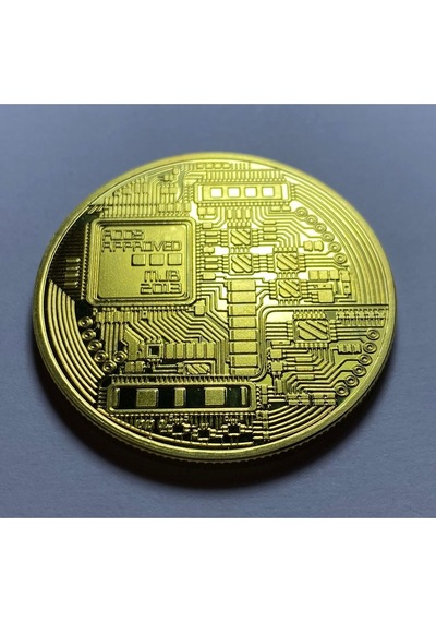 Bitcoin Hatıra Altın Kaplama Madalyon Kapsülünde