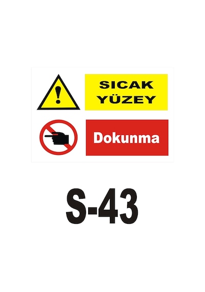 Pvc Dekota Uyarı - Ikaz Levhası Sıcak Yüzey Uyarı Levhası