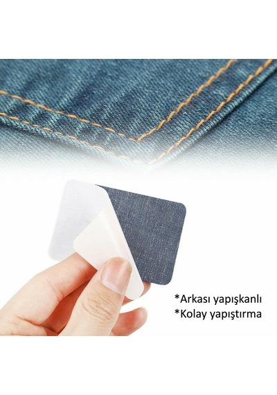 Kot Denim Kumaş Arkası Yapışkanlı 45X100 Cm. Mavi