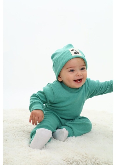 My Kids Wear Fitilli Unisex Bebek - Çocuk Üçlü Takım Koyu Yeşil