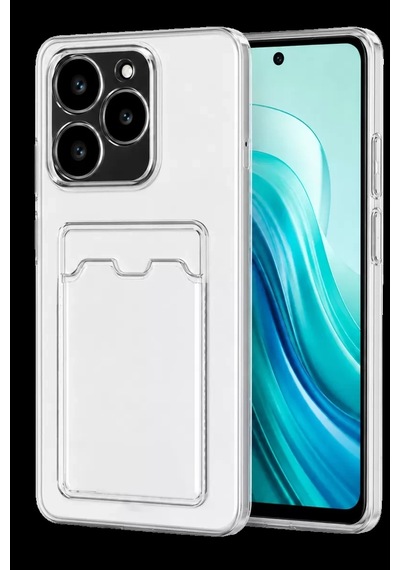 Realme C61 Kılıf Kart Şeffaf Silikon - Şeffaf