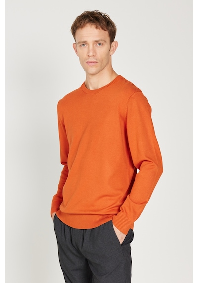 AC&Co / Altınyıldız Classics Erkek Kıremıt Standart Fit Normal Kesim Bisiklet Yaka Triko Kazak Kiremit AC&Co / Altınyıldız Classics Erkek Kıremıt Standart Fit Normal Kesim Bisiklet Yaka Triko Kazak Kiremit