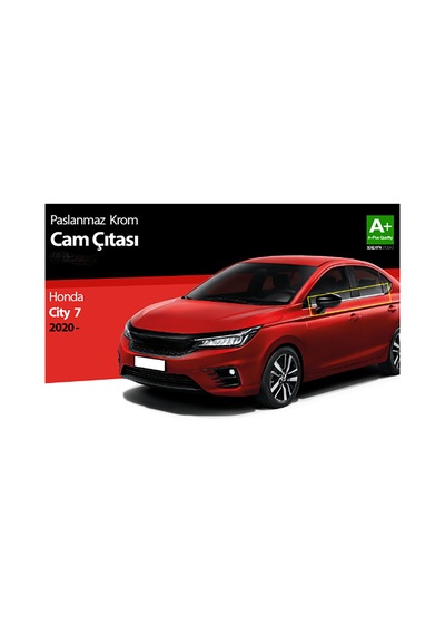 Honda City 2021 Sonrası Cam Alt Çıtası Kromu 8 Parça P.çelik