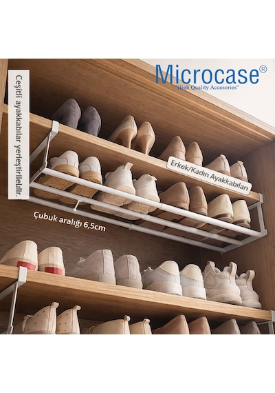 Microcase Dolap İçi Ekstra Alan İçin Metal Ayakkabı Standı 10x20x40-65cm 2 Adet Al5457 Siyah Microcase Dolap İçi Ekstra Alan İçin Metal Ayakkabı Standı 10x20x40-65cm 2 Adet Al5457 Siyah
