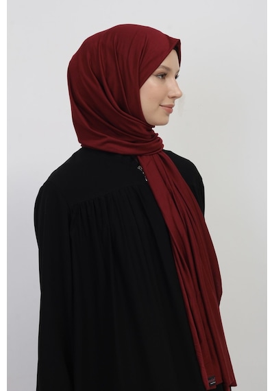 Manolyaşal İslamic Hijab Tesettür Penye Şal - 70 X 180 / Bordo Bordo