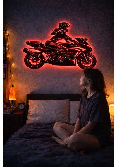 Lucenda Led Işıklı Kadın Motorcu Silüet Tablo Modern Motosiklet Duvar Dekoru Kırmızı - 865124191 Kırmızı Lucenda Led Işıklı Kadın Motorcu Silüet Tablo Modern Motosiklet Duvar Dekoru Kırmızı - 865124191 Kırmızı