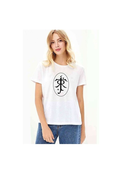 Of The Rings Jrrt Jrr Tolkien Baskılı Beyaz Kadın Tshirt