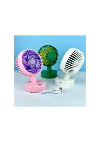 Mini El Fan Masaüstü Yeni Nesil Vantilatör 3 Kademeli Masaüstü Fan Şarjlı Sogutucu