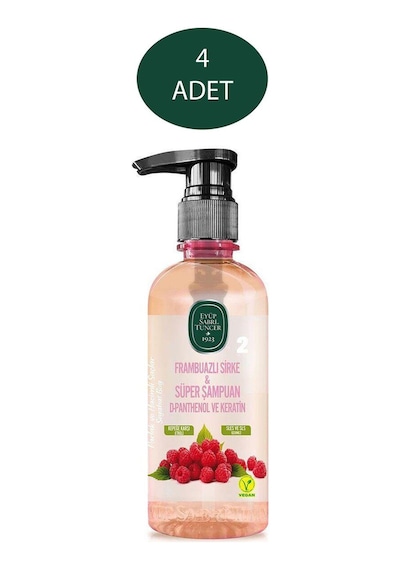 Eyüp Sabri Tuncer Frambuazlı Sirke & Süper Şampuan 4 x 100 ML