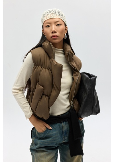 Mai Collection Mai Studios Co. Laila Şişme Haki Yelek Haki